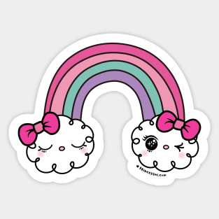 cute kawaii cloud and rainbow Sticker